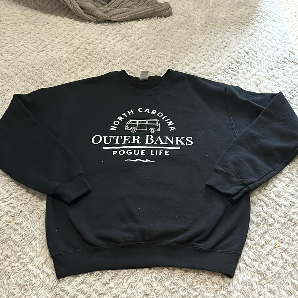customized black, OBX movie crewneck